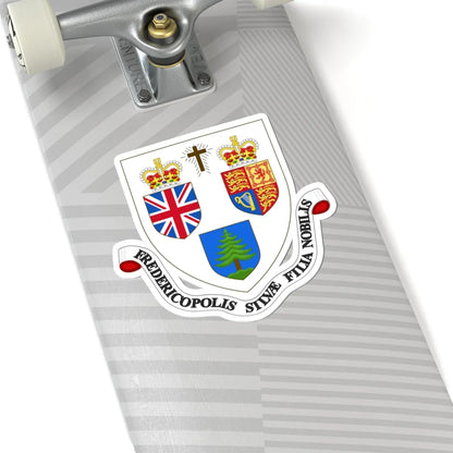 Coat of arms of Fredericton New Brunswick (Canada) (Coat of Arms) STICKER Vinyl Kiss-Cut Decal - The Sticker Space