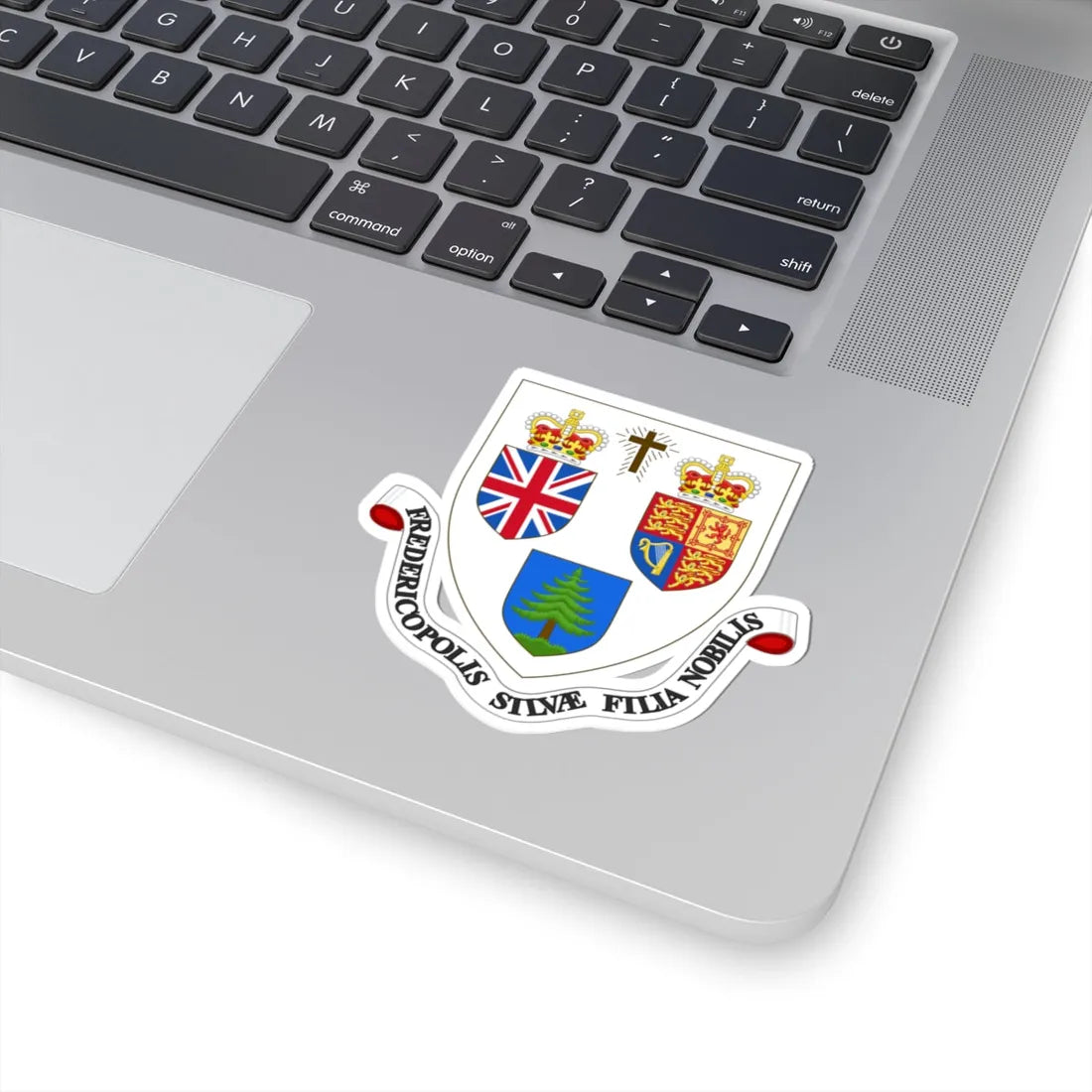 Coat of arms of Fredericton New Brunswick (Canada) (Coat of Arms) STICKER Vinyl Kiss-Cut Decal - The Sticker Space