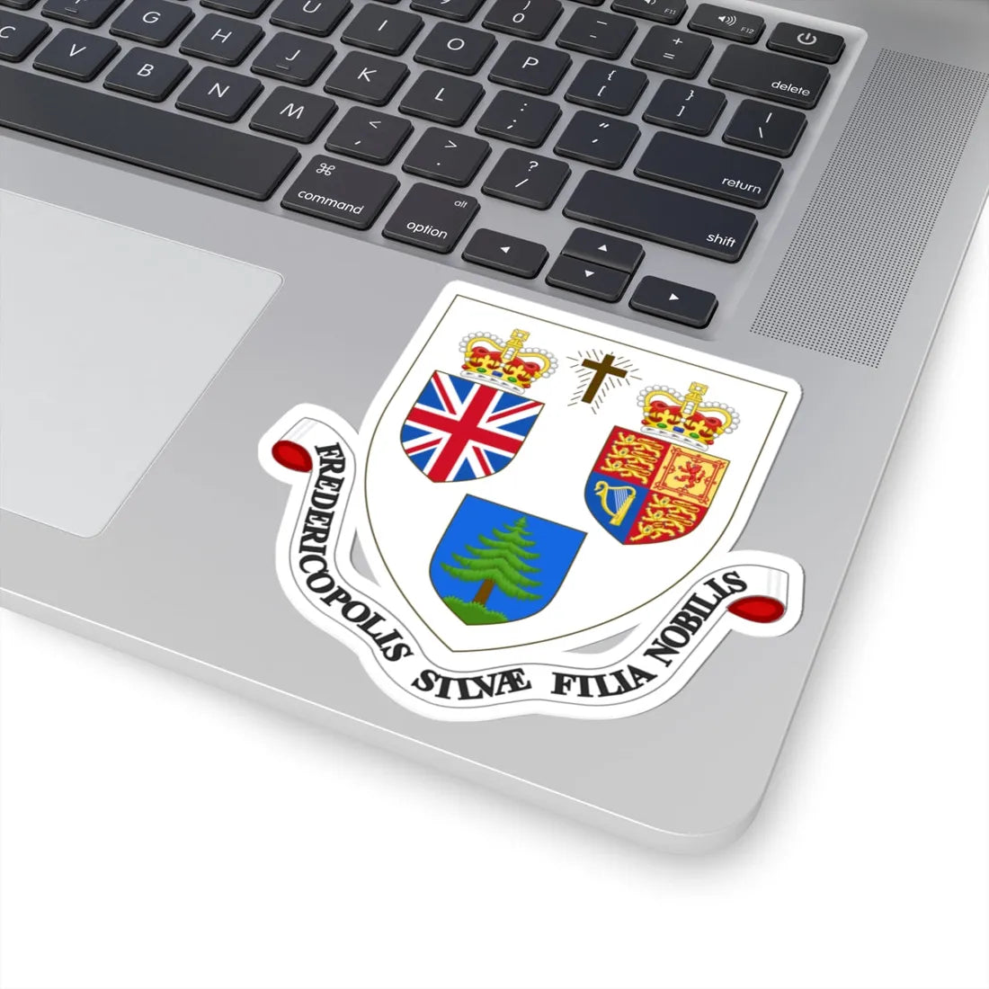 Coat of arms of Fredericton New Brunswick (Canada) (Coat of Arms) STICKER Vinyl Kiss-Cut Decal - The Sticker Space