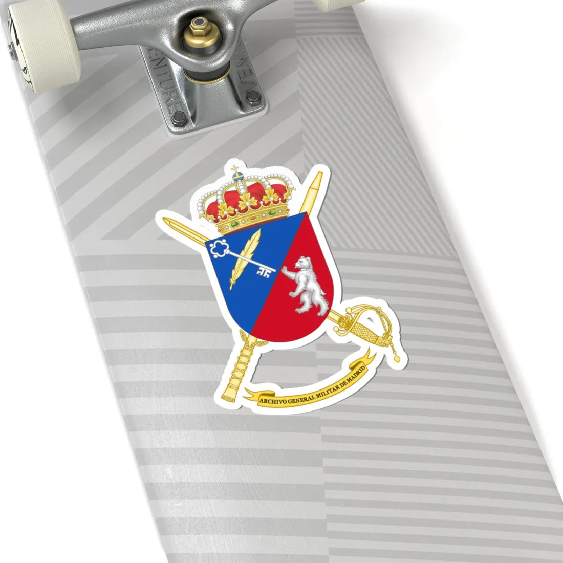 Coat of Arms of General Military Archives of Madrid (Spain) (Coat of Arms) STICKER Vinyl Kiss-Cut Decal - The Sticker Space