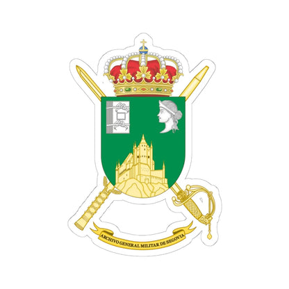 Coat of Arms of General Military Archives of Segovia (Spain) (Coat of Arms) STICKER Vinyl Kiss-Cut Decal 6 Inch White - The Sticker Space