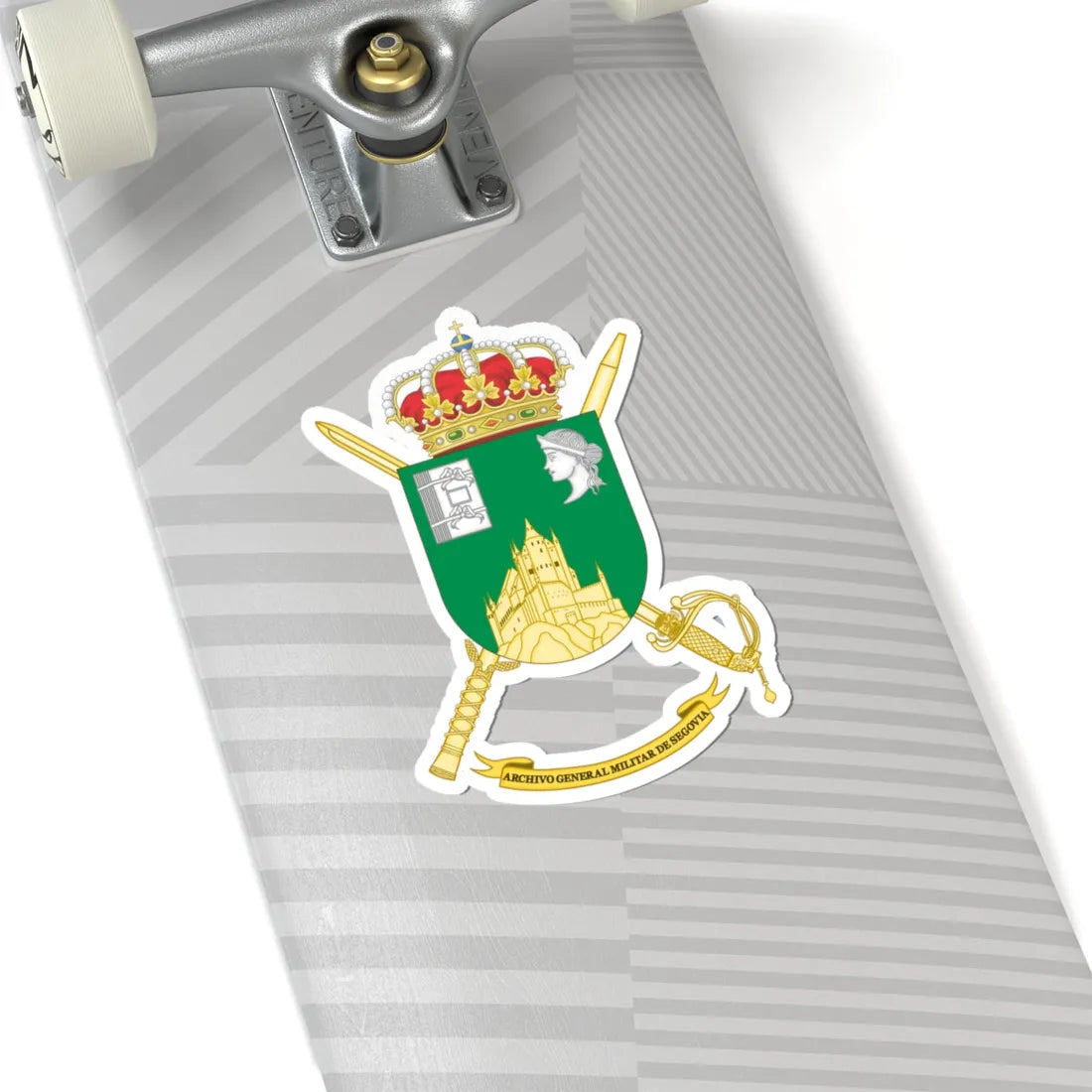 Coat of Arms of General Military Archives of Segovia (Spain) (Coat of Arms) STICKER Vinyl Kiss-Cut Decal - The Sticker Space