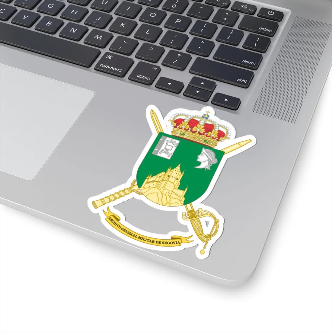 Coat of Arms of General Military Archives of Segovia (Spain) (Coat of Arms) STICKER Vinyl Kiss-Cut Decal - The Sticker Space