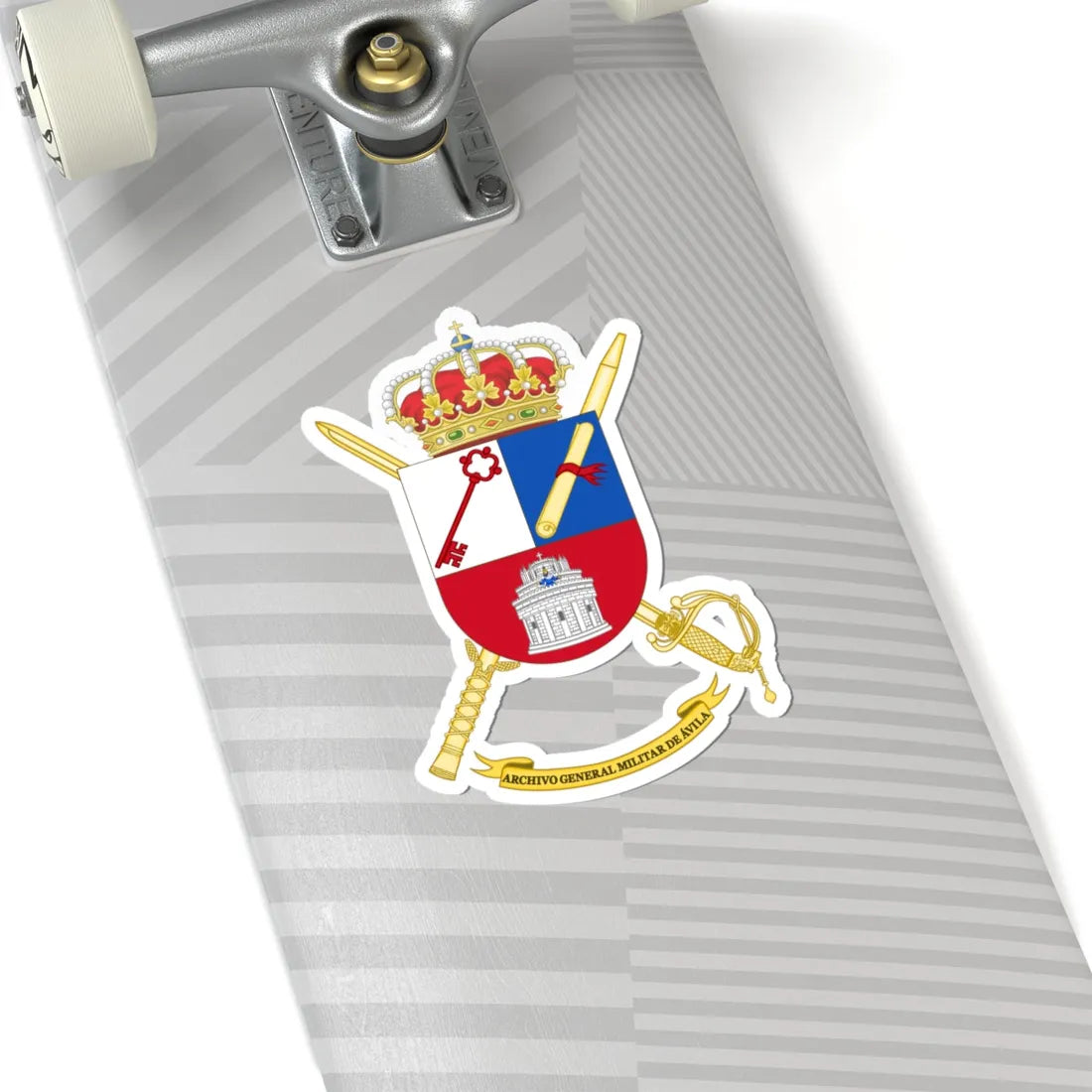 Coat of Arms of General Military Archives of Ávila (Spain) (Coat of Arms) STICKER Vinyl Kiss-Cut Decal - The Sticker Space