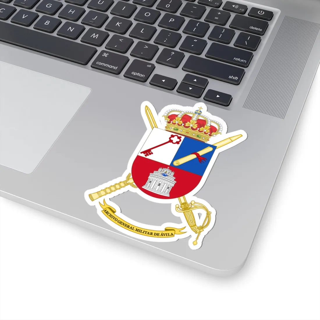 Coat of Arms of General Military Archives of Ávila (Spain) (Coat of Arms) STICKER Vinyl Kiss-Cut Decal - The Sticker Space