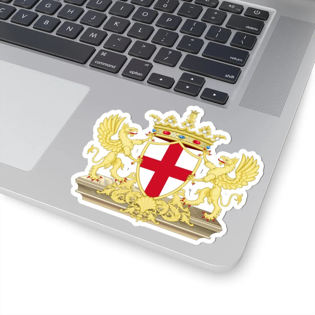 Coat of Arms of Genoa (Italy) (Coat of Arms) STICKER Vinyl Kiss-Cut Decal - The Sticker Space