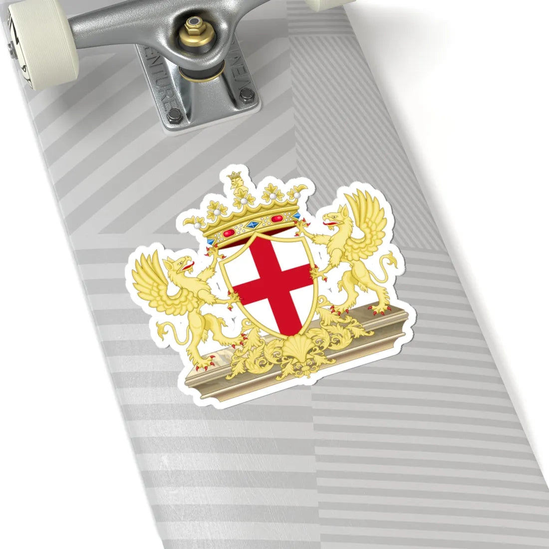 Coat of Arms of Genoa (Italy) (Coat of Arms) STICKER Vinyl Kiss-Cut Decal - The Sticker Space