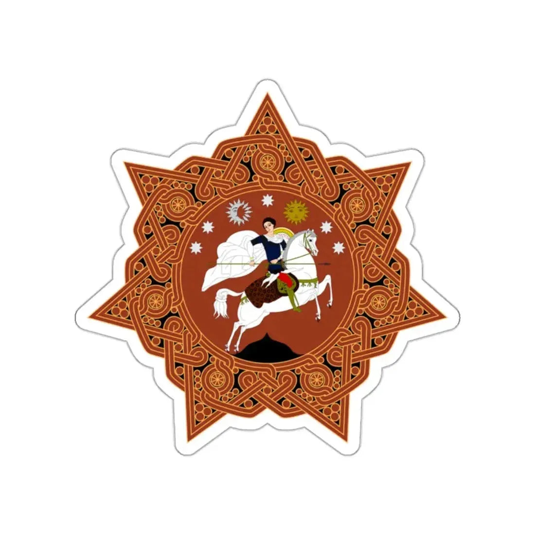 Coat of arms of Georgia (1918–1921, 1990–2004) STICKER Vinyl Die-Cut Decal 2 Inch - The Sticker Space