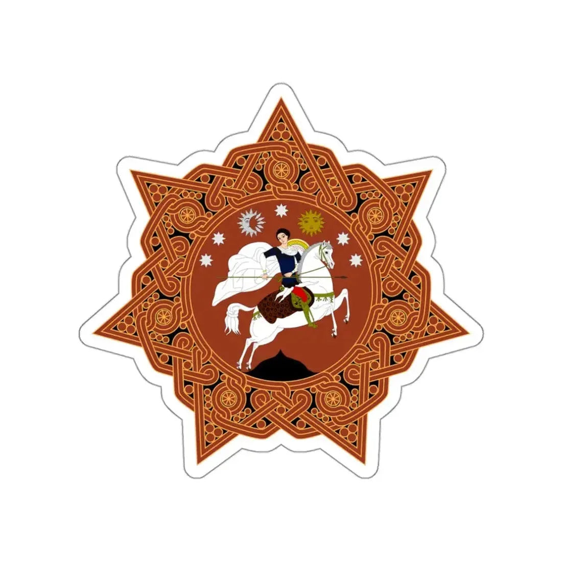 Coat of arms of Georgia (1918–1921, 1990–2004) STICKER Vinyl Die-Cut Decal 3 Inch - The Sticker Space