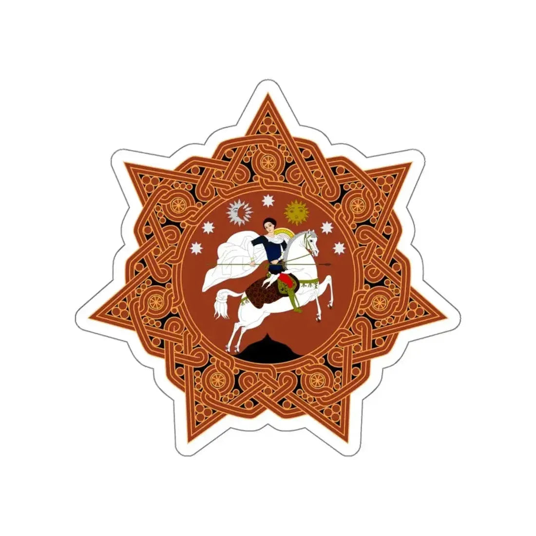 Coat of arms of Georgia (1918–1921, 1990–2004) STICKER Vinyl Die-Cut Decal - The Sticker Space