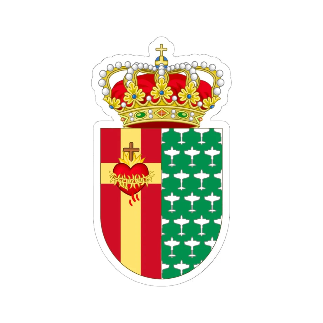 Coat of Arms of Getafe (Spain) (Coat of Arms) STICKER Vinyl Kiss-Cut Decal 6 Inch White - The Sticker Space