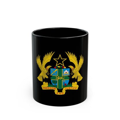 Coat of arms of Ghana - Black Coffee Mug-11oz-The Sticker Space