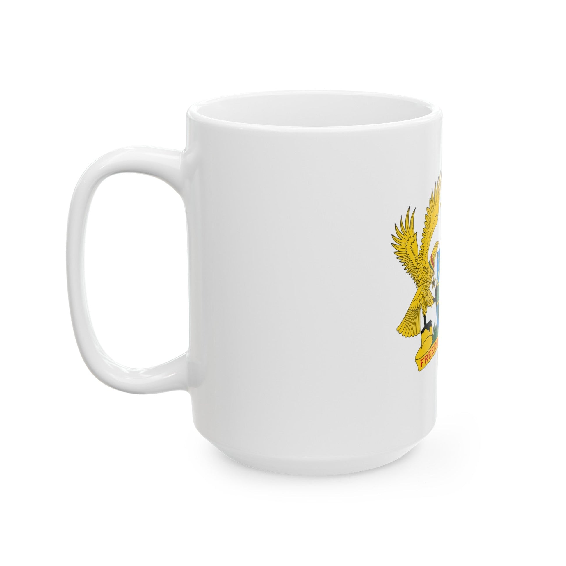 Coat of arms of Ghana - White Coffee Mug-The Sticker Space