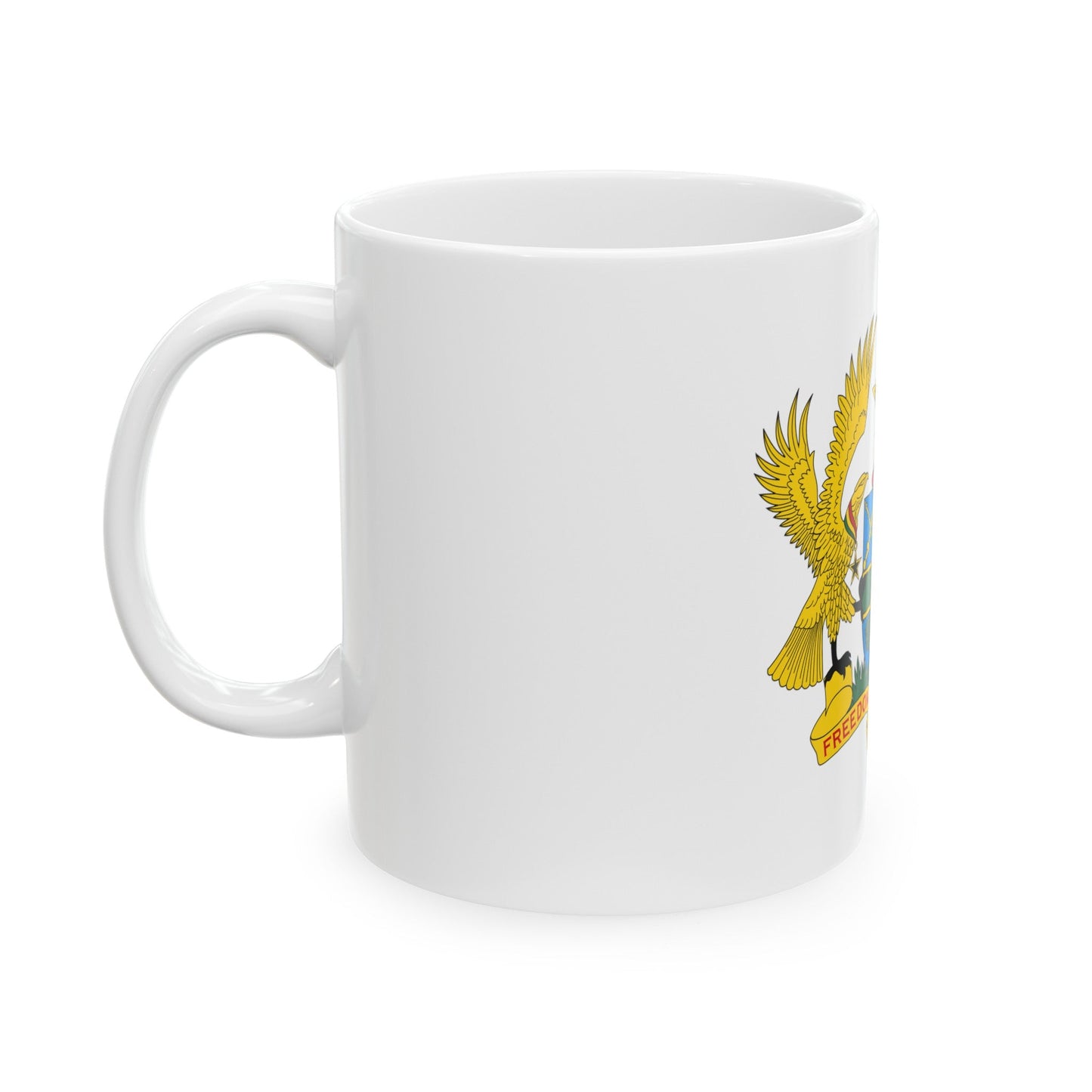 Coat of arms of Ghana - White Coffee Mug-The Sticker Space