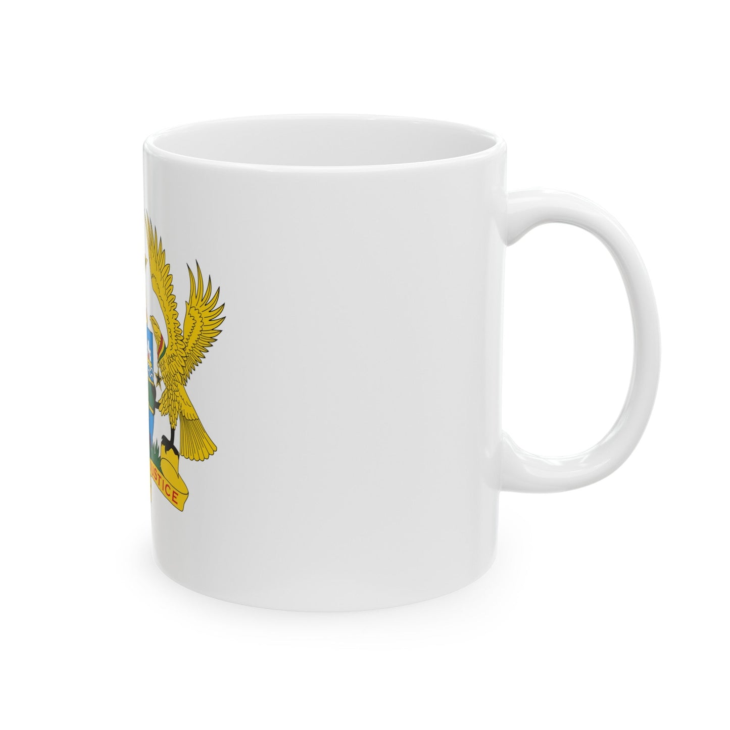 Coat of arms of Ghana - White Coffee Mug-The Sticker Space