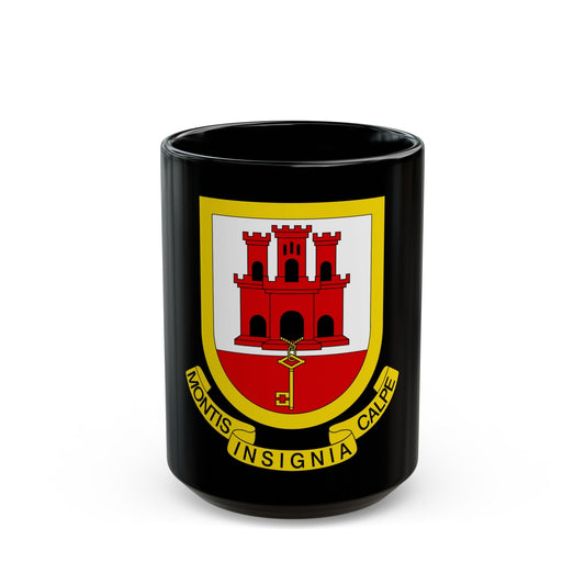 Coat of arms of Gibraltar - Black Coffee Mug-15oz-The Sticker Space