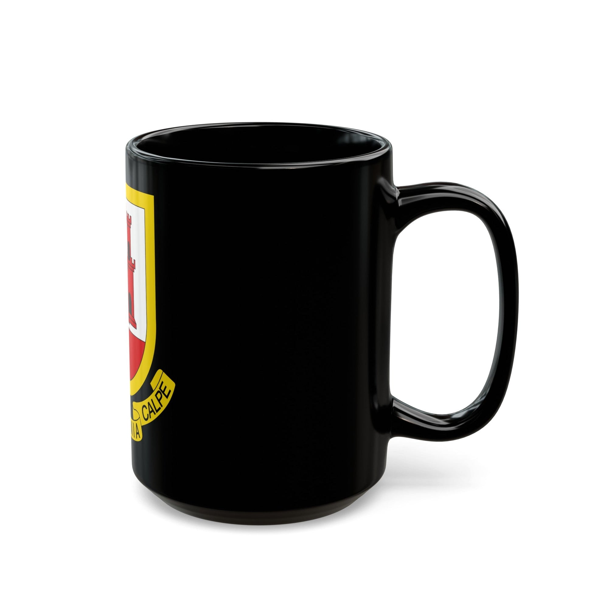 Coat of arms of Gibraltar - Black Coffee Mug-The Sticker Space