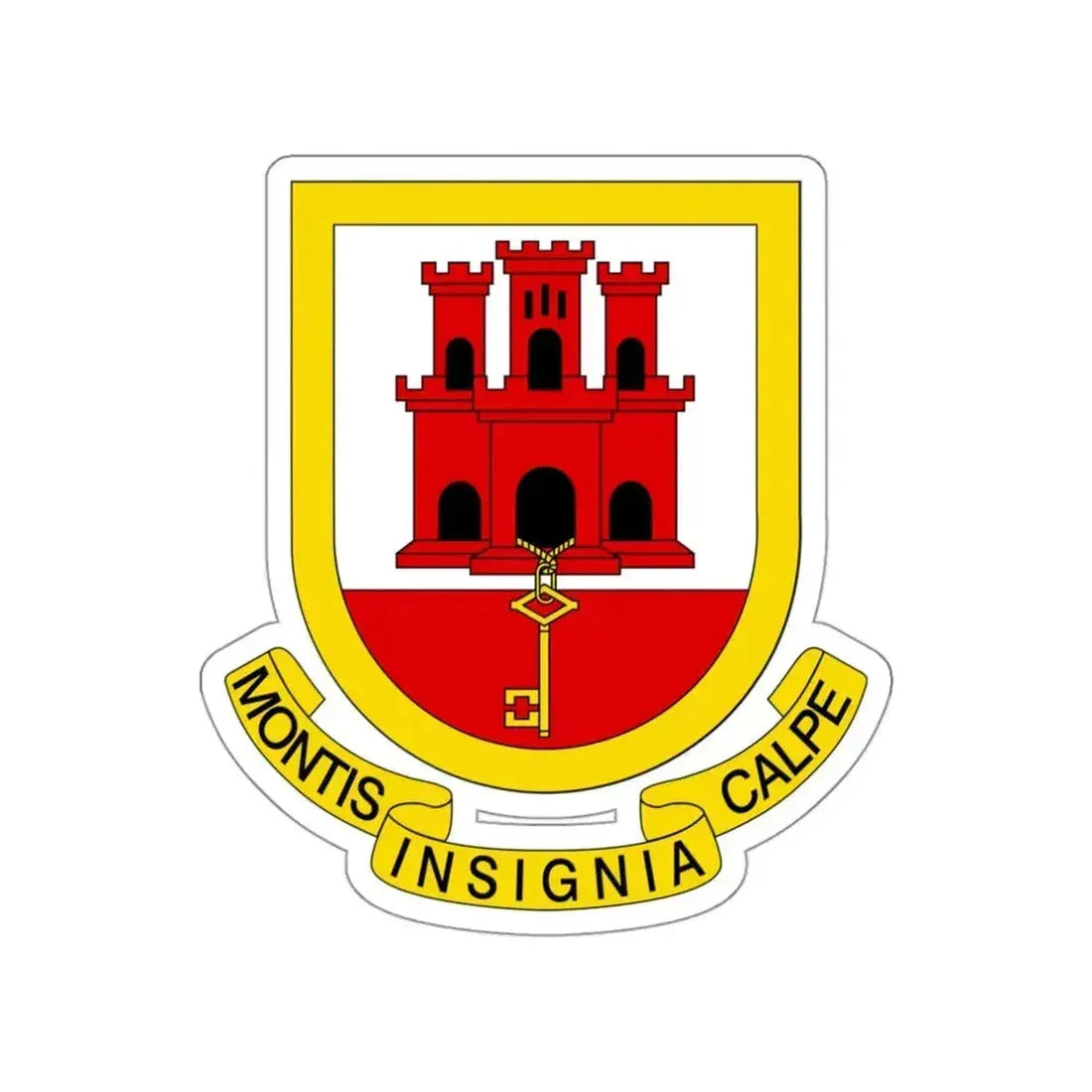 Coat of arms of Gibraltar STICKER Vinyl Die-Cut Decal 3 Inch - The Sticker Space