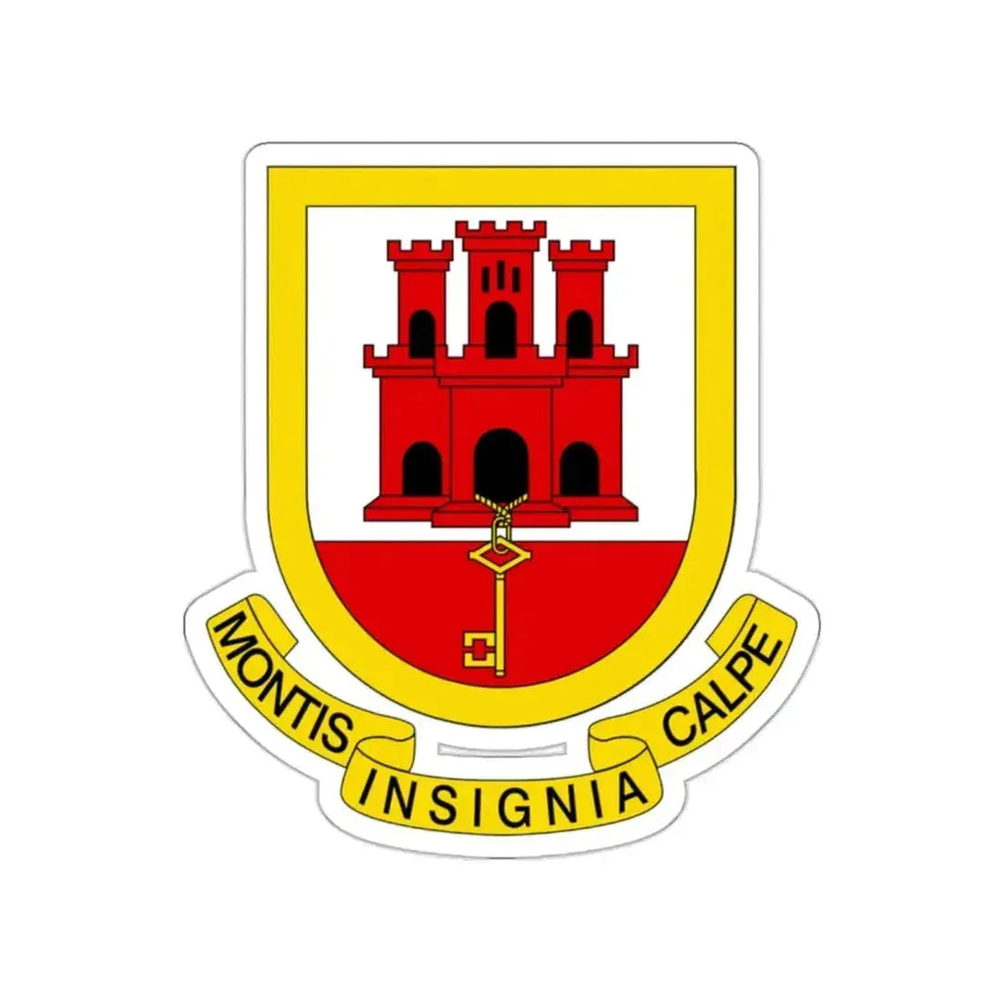 Coat of arms of Gibraltar STICKER Vinyl Die-Cut Decal - The Sticker Space