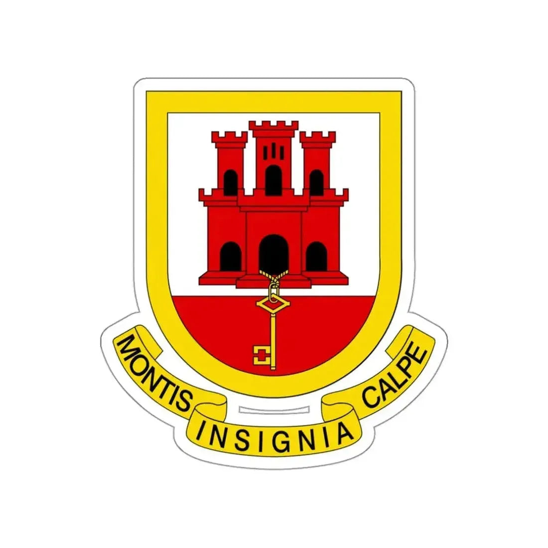 Coat of arms of Gibraltar STICKER Vinyl Die-Cut Decal - The Sticker Space