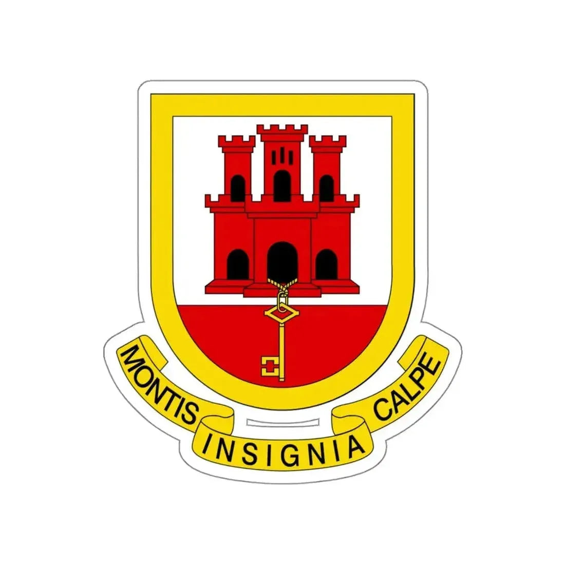 Coat of arms of Gibraltar STICKER Vinyl Die-Cut Decal - The Sticker Space