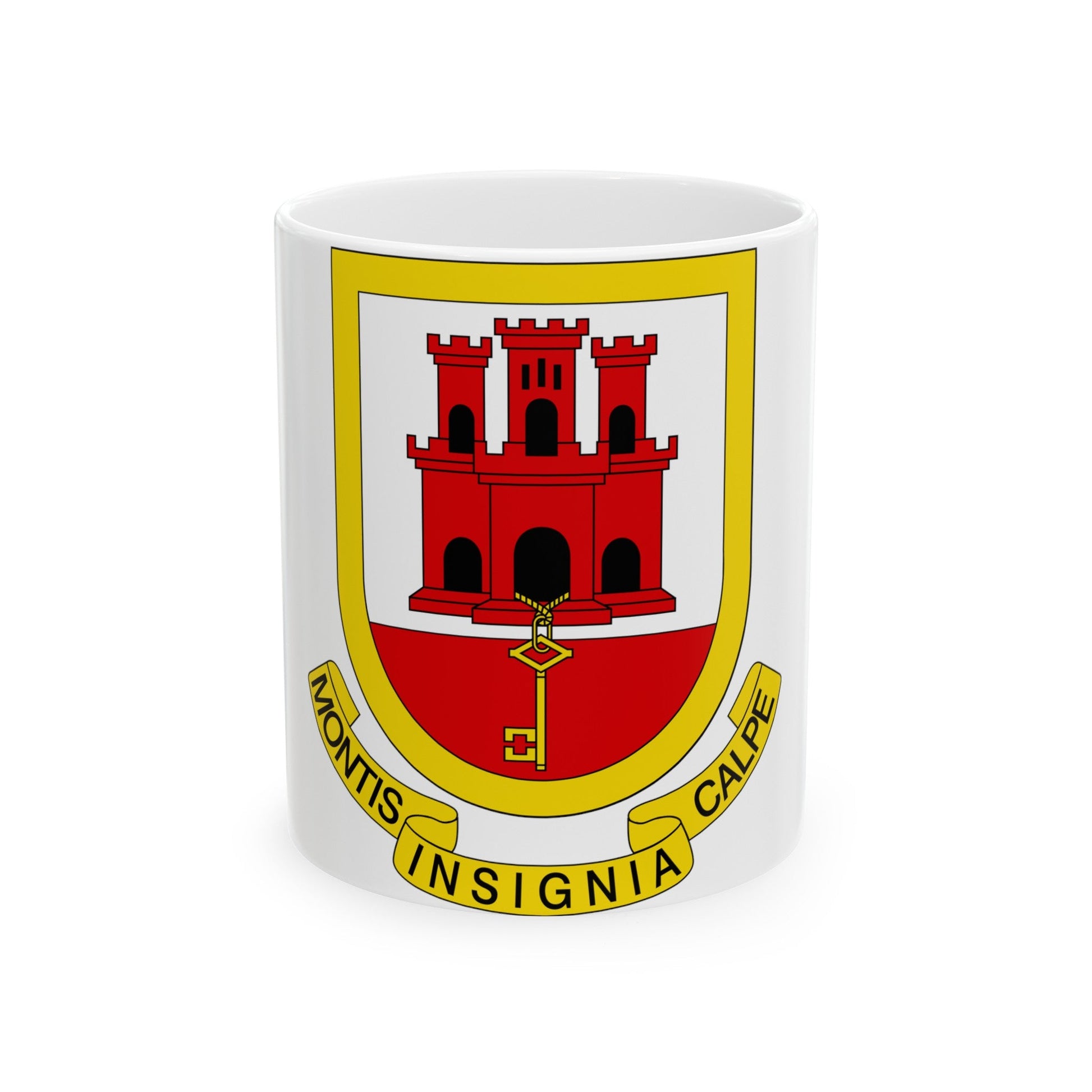 Coat of arms of Gibraltar - White Coffee Mug-11oz-The Sticker Space