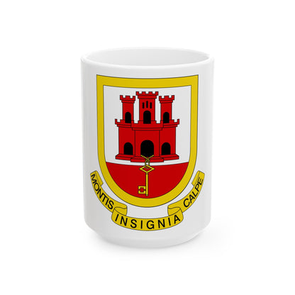 Coat of arms of Gibraltar - White Coffee Mug-15oz-The Sticker Space