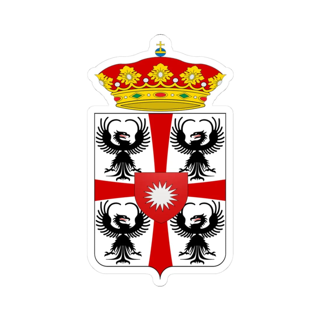 Coat of arms of Giulio Cesare Gonzaga di Bozzolo (Italy) (Coat of Arms) STICKER Vinyl Kiss-Cut Decal 3 Inch White - The Sticker Space