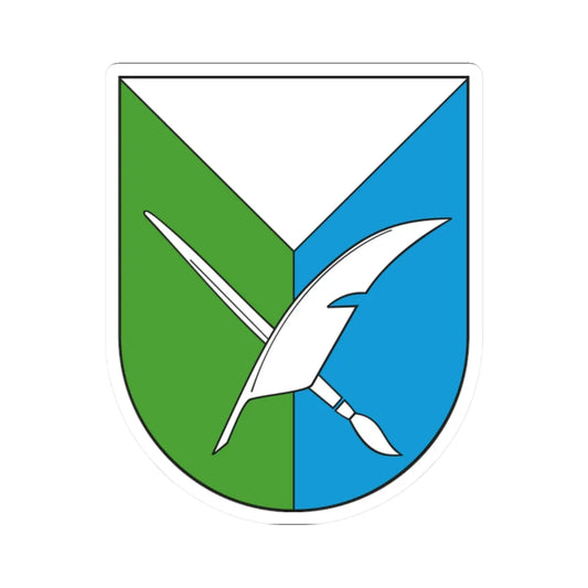 Coat of arms of Gorenja vas - Poljane (Slovenia) (Coat of Arms) STICKER Vinyl Kiss-Cut Decal 2 Inch White - The Sticker Space