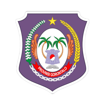 Coat of arms of Gorontalo (Indonesia) (Coat of Arms) STICKER Vinyl Kiss-Cut Decal 4 Inch White - The Sticker Space
