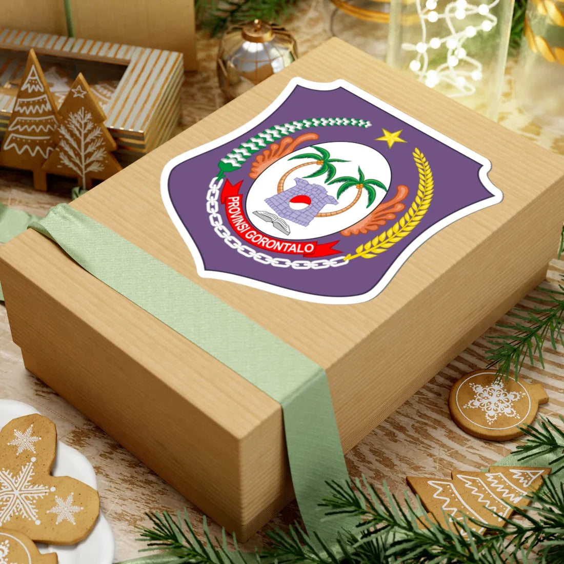 Coat of arms of Gorontalo (Indonesia) (Coat of Arms) STICKER Vinyl Kiss-Cut Decal - The Sticker Space