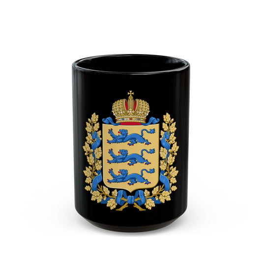 Coat of arms of Governorate of Estonia - Black Coffee Mug-15oz-The Sticker Space