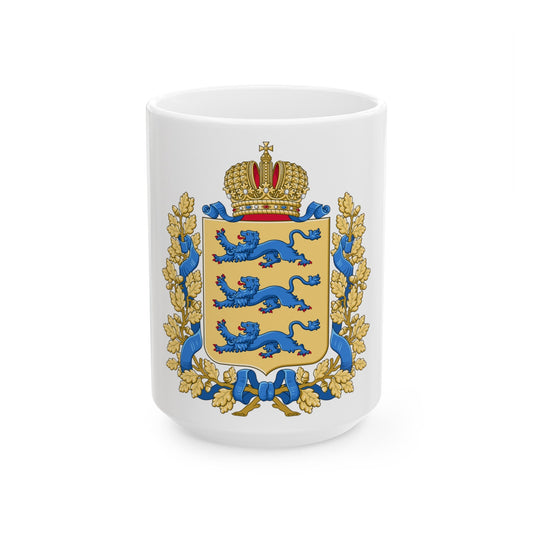 Coat of arms of Governorate of Estonia - White Coffee Mug-15oz-The Sticker Space