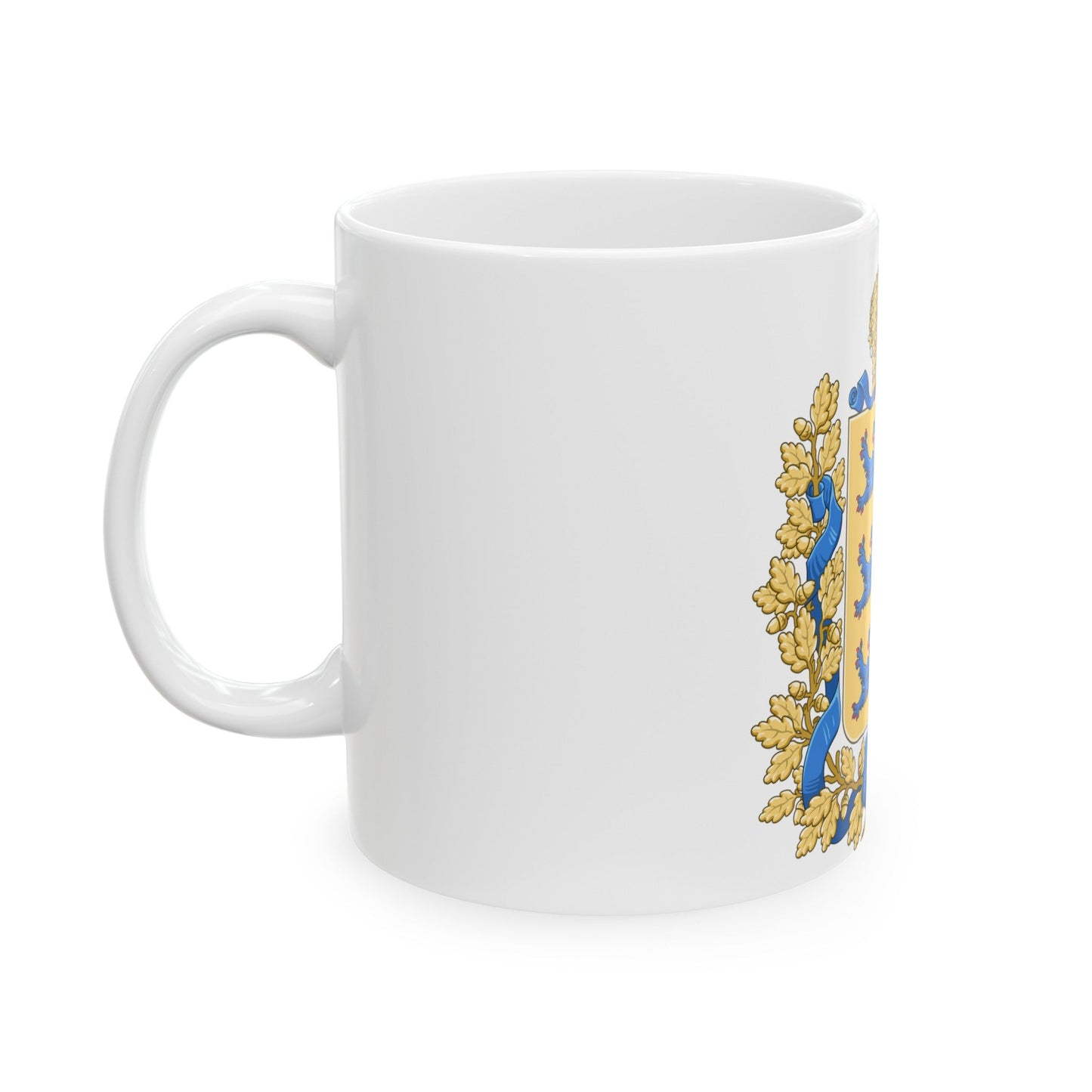 Coat of arms of Governorate of Estonia - White Coffee Mug-The Sticker Space