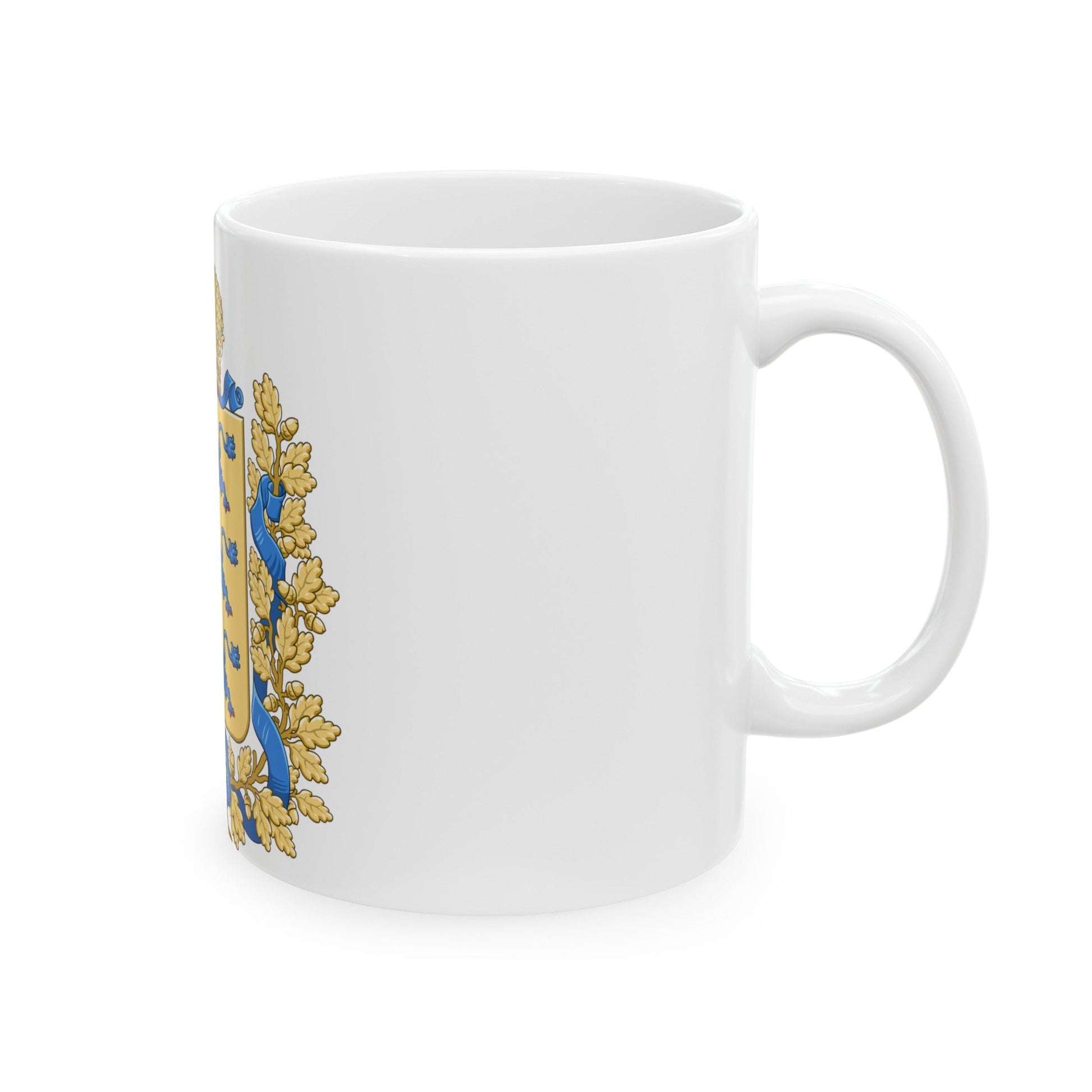 Coat of arms of Governorate of Estonia - White Coffee Mug-The Sticker Space