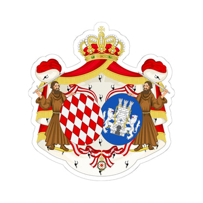 Coat of Arms of Grace Princess of Monaco (Spain) (Coat of Arms) STICKER Vinyl Kiss-Cut Decal 6 Inch White - The Sticker Space