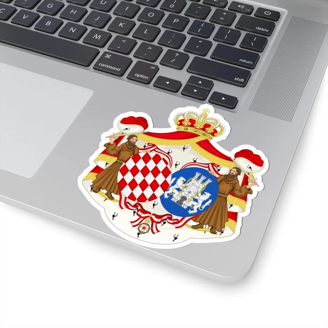 Coat of Arms of Grace Princess of Monaco (Spain) (Coat of Arms) STICKER Vinyl Kiss-Cut Decal - The Sticker Space