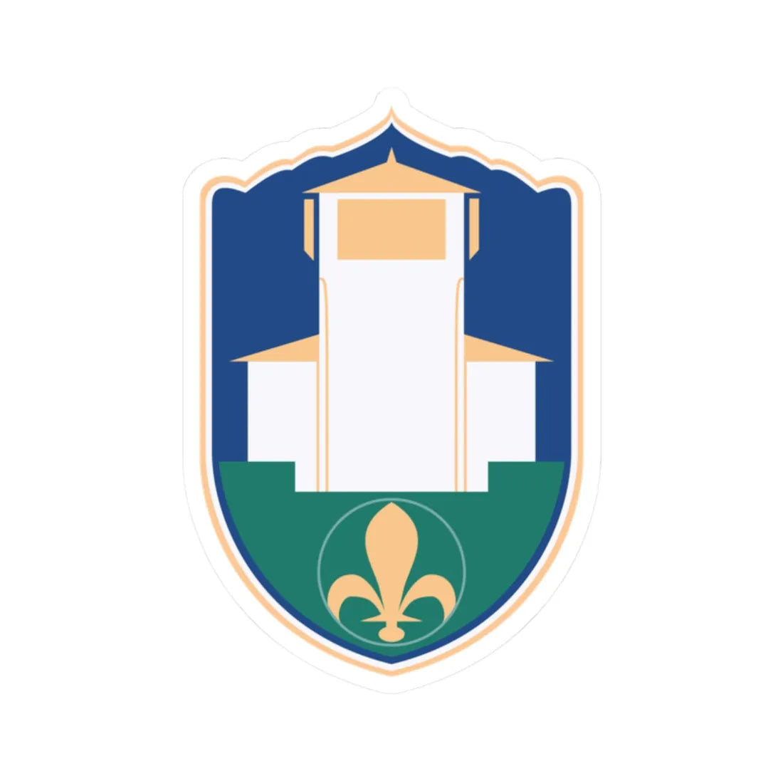 Coat of arms of Gradačac (Bosnia and Herzegovina) (Coat of Arms) STICKER Vinyl Kiss-Cut Decal 2 Inch White - The Sticker Space