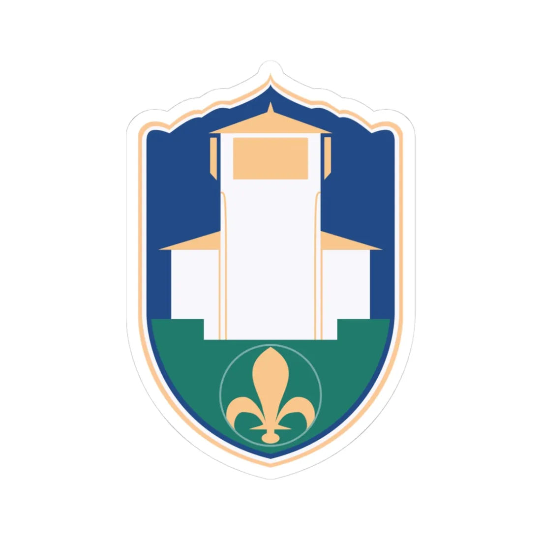 Coat of arms of Gradačac (Bosnia and Herzegovina) (Coat of Arms) STICKER Vinyl Kiss-Cut Decal 3 Inch White - The Sticker Space