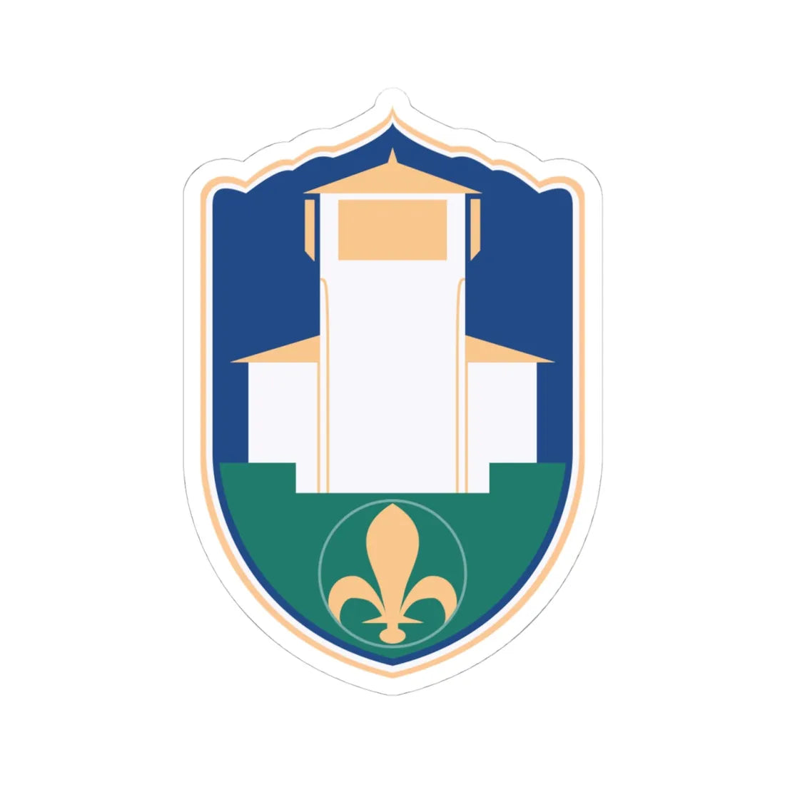 Coat of arms of Gradačac (Bosnia and Herzegovina) (Coat of Arms) STICKER Vinyl Kiss-Cut Decal 4 Inch White - The Sticker Space