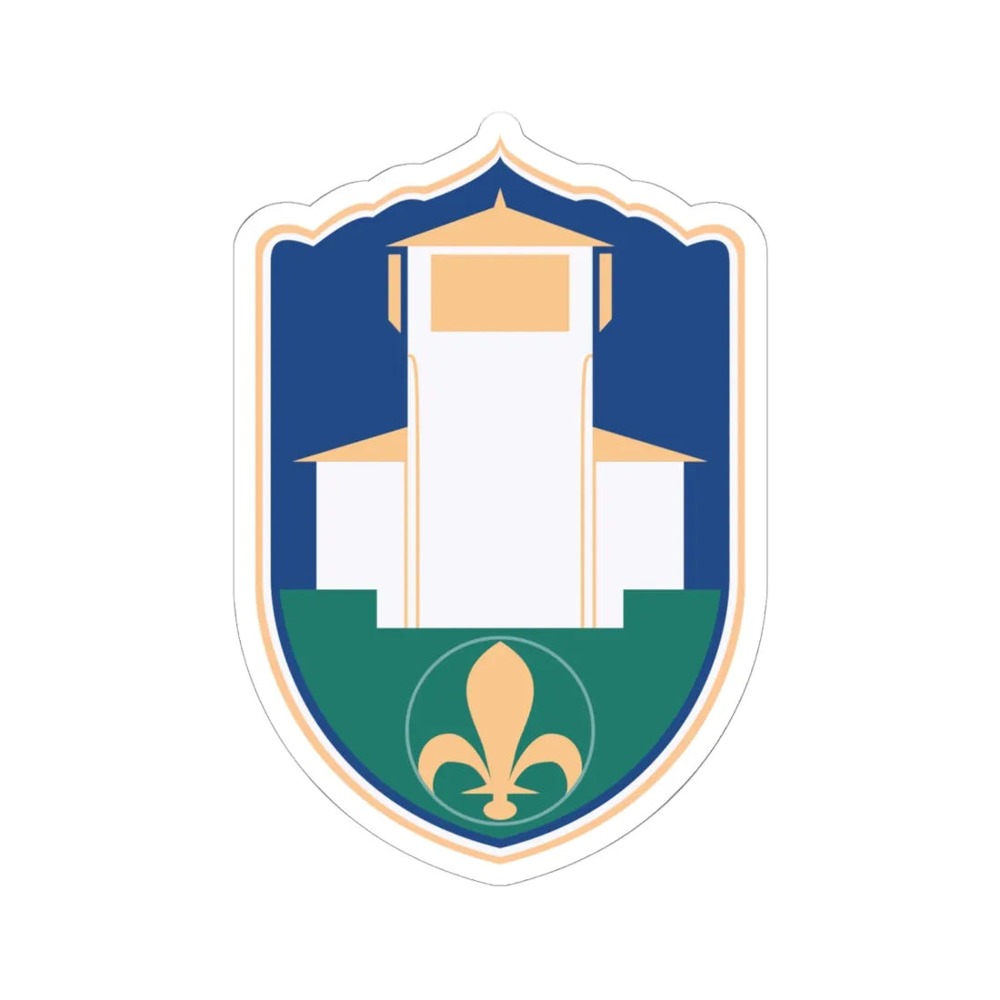 Coat of arms of Gradačac (Bosnia and Herzegovina) (Coat of Arms) STICKER Vinyl Kiss-Cut Decal 6 Inch White - The Sticker Space