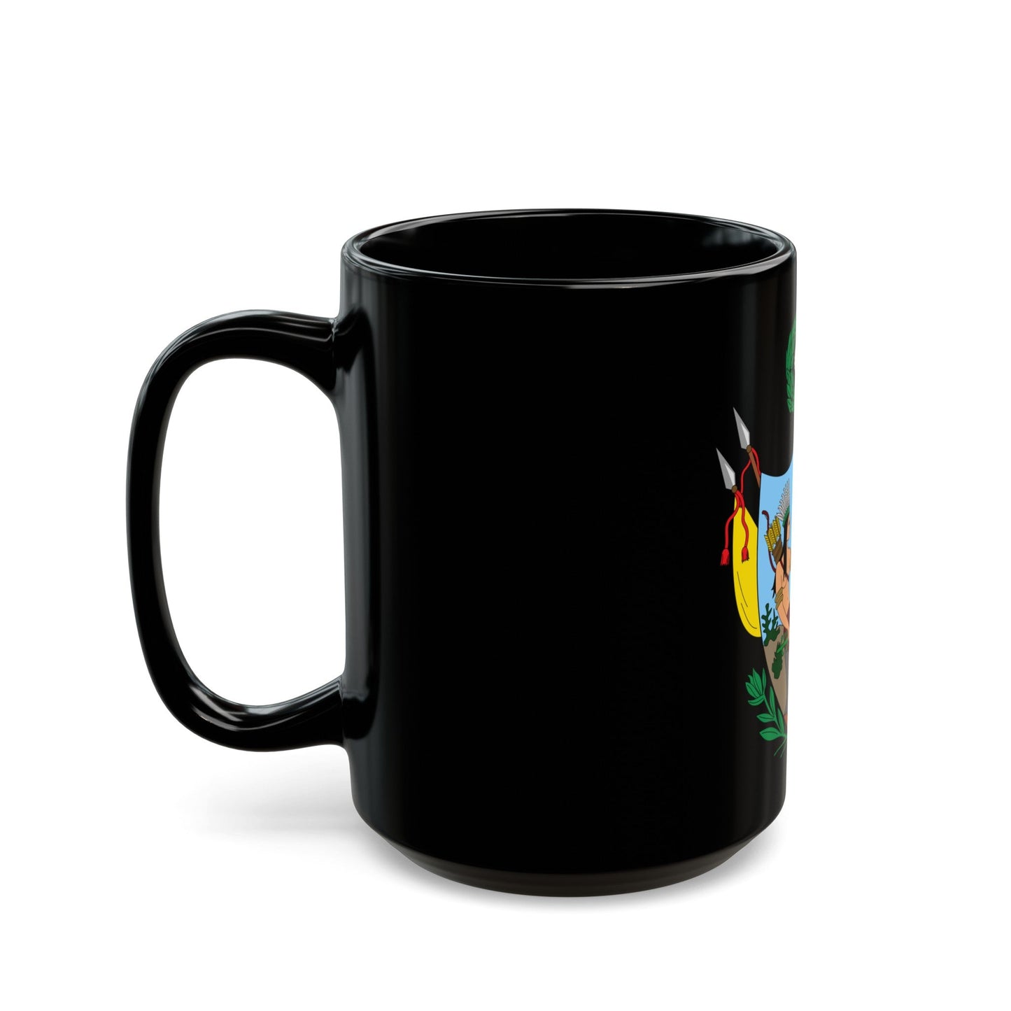 Coat of arms of Gran Colombia (1819) - Black Coffee Mug-The Sticker Space