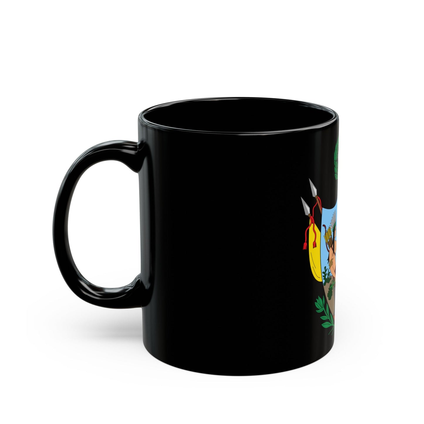 Coat of arms of Gran Colombia (1819) - Black Coffee Mug-The Sticker Space