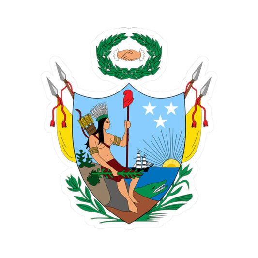Coat of arms of Gran Colombia 1819 (Colombia) (Coat of Arms) STICKER Vinyl Kiss-Cut Decal 2 Inch White - The Sticker Space