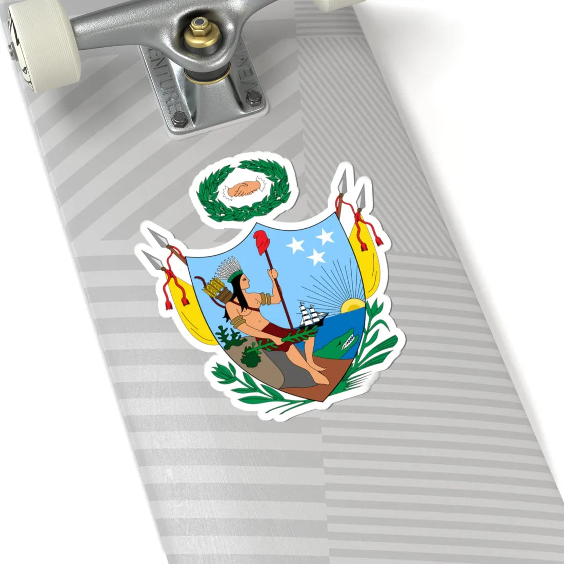 Coat of arms of Gran Colombia 1819 (Colombia) (Coat of Arms) STICKER Vinyl Kiss-Cut Decal - The Sticker Space