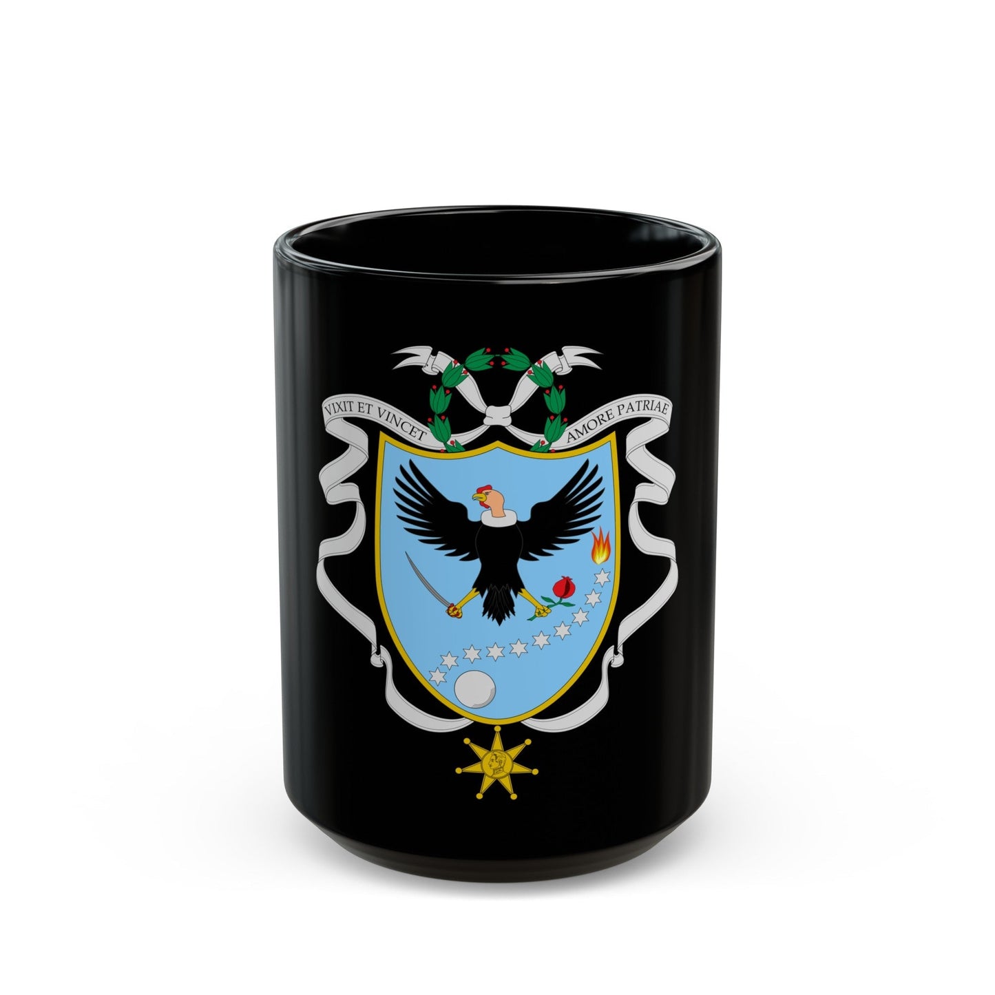 Coat of arms of Gran Colombia (1820) - Black Coffee Mug-15oz-The Sticker Space