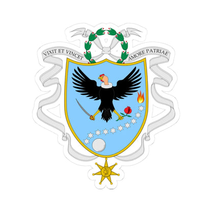Coat of arms of Gran Colombia 1820 (Colombia) (Coat of Arms) STICKER Vinyl Kiss-Cut Decal 3 Inch White - The Sticker Space