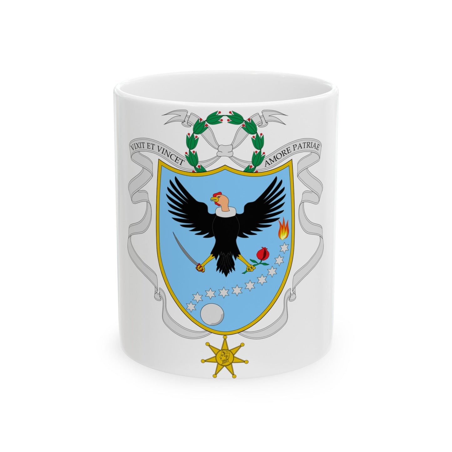 Coat of arms of Gran Colombia (1820) - White Coffee Mug-11oz-The Sticker Space