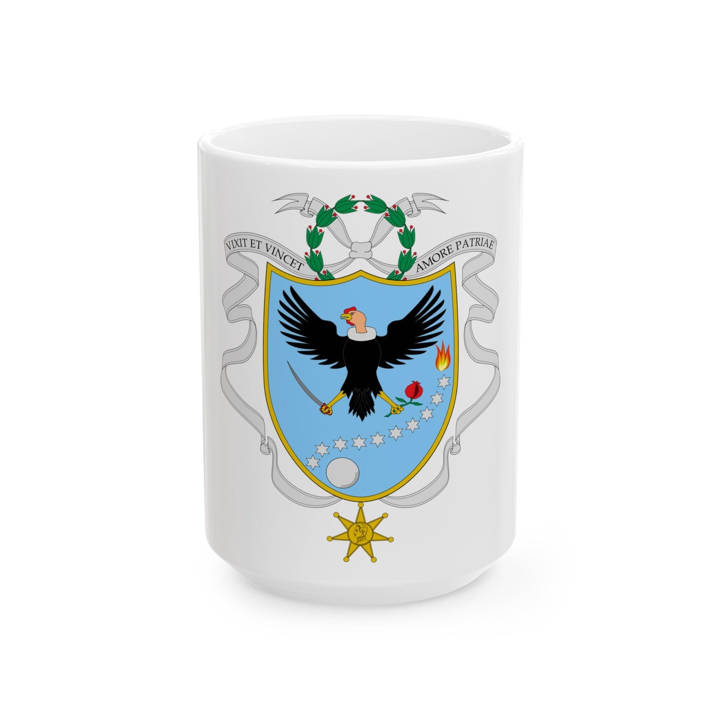 Coat of arms of Gran Colombia (1820) - White Coffee Mug-15oz-The Sticker Space