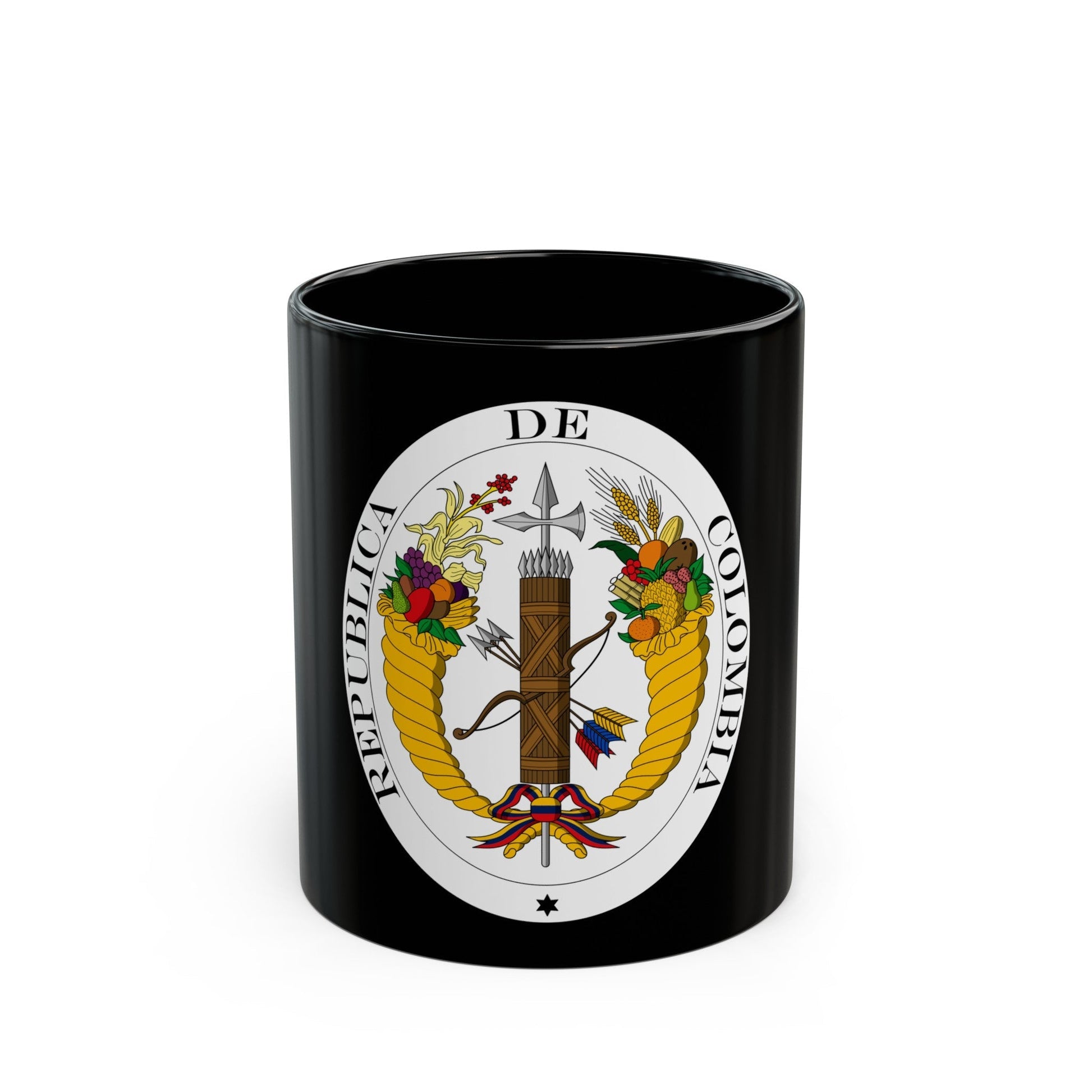 Coat of arms of Gran Colombia (1821) - Black Coffee Mug-11oz-The Sticker Space